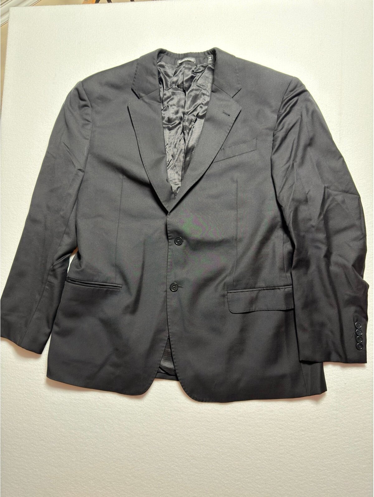 Emporio Armani G Line Black 100% Virgin Wool Blazer Men’s 44r Eu 54 Nwot